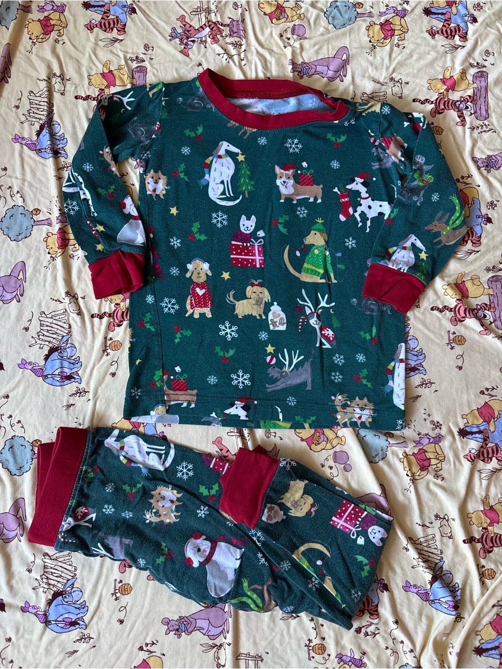 Little Sleepies Holiday Hounds Print Pajama Set